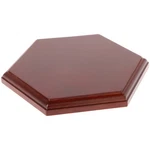 Plymor Fruitwood Hexagonal Display Base, 8.5" 7.5" 0.75" New. Price: $27.23.