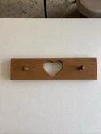 Cottage Core Vintage Small Wooden Hanging 2 Peg Rack Used. Price: $10.00.
