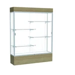 Reliant 60"W X 80"H 16"D Lighted Floor Case, White Back, Satin Finish, ... New. Price: $4763.81.