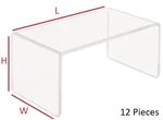Tz Tagz New Clear Acrylic Riser Display Stands 9X6.0X5.5 Lot Of 12. Price: $109.47.