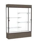 Reliant 60"W X 80"H 16"D Lighted Floor Case, White Back, Dk. Bronze... New. Price: $4763.81.