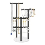Necklace Holder Organizer, Metal Earrings Display Stand With Marble Base, 3-T... New. Price: $18.27.