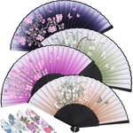 Zonon 4 Pack Floral Folding Fans Silk Bamboo With Fresh New. Price: $14.65.