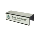 Aluminum Cubicle Nameplate Holder Satin Silver Matte Black 2" Depth New. Price: $37.69.