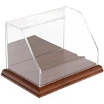Plymor Acrylic Slant Front Case W/ Hardwood Base Mirror Back, 6" X 4" New. Price: $60.42.