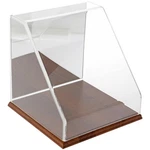 Plymor Clear Acrylic Slant Front Case W/ Hardwood Base, Mirror Back 10"X10"X10" New. Price: $155.48.