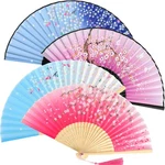 Zonon 4 Pack Floral Folding Fans Silk Bamboo Vintage Color New. Price: $18.98.