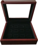 12 Holes Championship Big Heavy Ring Display Case Wooden Jewelry Box Red Velvet New. Price: $36.95.