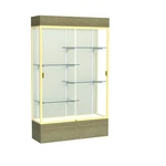 Reliant 48"W X 80"H 16"D Lighted Floor Case, Plaque Back, Champagne... New. Price: $3841.03.