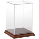 Plymor Clear Acrylic Display Case With Hardwood Base, 4" X 6" New. Price: $39.00.