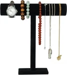 Ganen T-bar Necklace Holder Jewelry Display Stand; Black Velvet New. Price: $14.88.