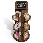 Ds Store 3-TIER Rotating Sticker Stand Brown Wooden Display... New. Price: $77.82.