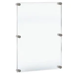 Azar Displays, 105540, Floating Acrylic Wall Frame With Silver Hardware Stand... New. Price: $165.70.