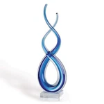 Badash Blue Murano-style Glass Sculpture 9'' Wave Art On Crystal Base Han... New. Price: $96.28.