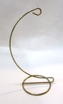 New Goldtone Steel Wire 7.25" Tall Curved Display Hook Hoop Rack Stand. Price: $20.00.