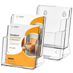 Fucdtefc Pack Acrylic Brochure 2-TIER Holder, Clear New. Price: $79.90.