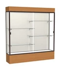 Reliant 72"W X 80"H 16"D Lighted Floor Case, Plaque Back, Dk. Bronze... New. Price: $5186.87.