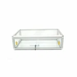 Aluminum Framed Tempered Glass Counter Top Display Case With Front Lock New. Price: $110.00.