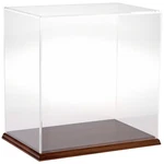 Plymor Clear Acrylic Display Case With Hardwood Base, 12" X 8" New. Price: $157.59.