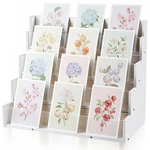 4 Tier Greeting Card Display Stand White Bamboo Acrylic Sticker S... New. Price: $43.72.