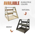 Torched 3-TIER Retail Table Display Stand Versatile Showcase Top New. Price: $28.99.