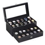 Autoark Leather & Velvet 24 Watch Box Glass Top Jewelry Display Drawer Lockab... New. Price: $54.80.