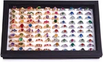 Zly Jewelry Rings Display Tray Velvet 100 Slot Case Box Storage New. Price: $15.16.