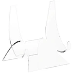 Plymor Clear Acrylic Double-scoop Display Easel, 4.875" H X 4.75" 4" New. Price: $11.45.