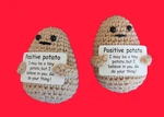 Mini Funny Knitted Wool Potato Toy With Positive Card Creative & Cute New. Price: $8.29.