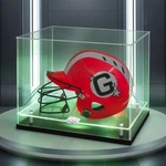 Football Helmet Display Case With Led Light, Clear Full Size A... New. Price: $93.00.