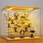 Azeyn Clear Acrylic Display Case With Light , 5 Tier Box Stand Wood New. Price: $76.71.