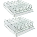 Azar Displays Adjustable Tall Divider Bin With Pushers, Clear, 2-PACK New. Price: $71.07.