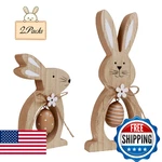 Antizz 2PCS Easter Decorations For The Home, Farmhouse Rustic Wooden Bunny With New. Price: $24.69.