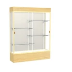 Reliant 60"W X 80"H 16"D Lighted Floor Case, Plaque Back, Champagne... New. Price: $4717.54.