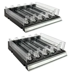 Azar Displays Adjustable Tall Divider Bin With Pushers, Black, 2-PACK New. Price: $71.07.
