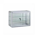 Aluminum Framed Tempered Glass Counter Top Display Case With Shelves And Lock New. Price: $120.00.