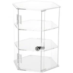 Plymor Clear Acrylic Hexagonal Locking Case, Shelves, 12" 9.5" 8.25" D New. Price: $197.47.