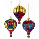 Kurt S. Adler Noble Gems Hot Air Balloon Glass Ornaments, 3.5IN, Multi Color New. Price: $48.99.