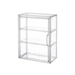Bohoidee 3 Tiers Clear Display Case For Figures, Wall-mounted Medium, New. Price: $27.99.