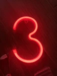 Obrecis Up Led Neon Letters Sign Wall Decorative Lights Red 3 Used. Price: $13.99.
