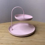 Umbra Poise Pastel Pink Metal 2 Tier Vanity Jewelry Tray Sung Wook Park Design Used. Price: $16.10.