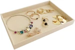 Large Beige Premium Quality Velvet Jewelry Display Box Tray Flat New. Price: $32.22.