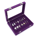Velvet Glass Jewelery Display Storage Box Tray Case Holder Earring Organ... New. Price: $18.42.