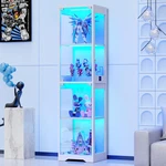 Showcase Your Collectibles Style - 4 Tier Glass Display Cabinet With Motion New. Price: $259.99.
