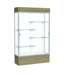 Reliant 48"W X 80"H 16"D Lighted Floor Case, White Back, Satin Finish, ... New. Price: $3841.03.