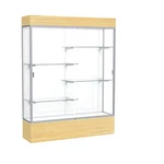 Reliant 60"W X 80"H 16"D Lighted Floor Case, White Back, Satin Finish, ... New. Price: $4223.62.