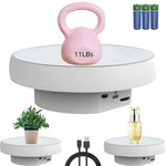 Jayegt Motorized Rotating Display Stand, 6.3INCH /11LBS Load ,mirror White New. Price: $28.77.