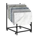 Standing Slotted Flooring Display Shelf, Tile Rack With Universal Wheels New. Price: $53.66.