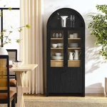 Modway Evie Arched Tall Display Cabinet Black Oak New. Price: $534.75.