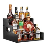 Klm Liquor Bottle Display Shelf Coffee Syrup Rack Organizer 3 Step Countertop New. Price: $40.83.